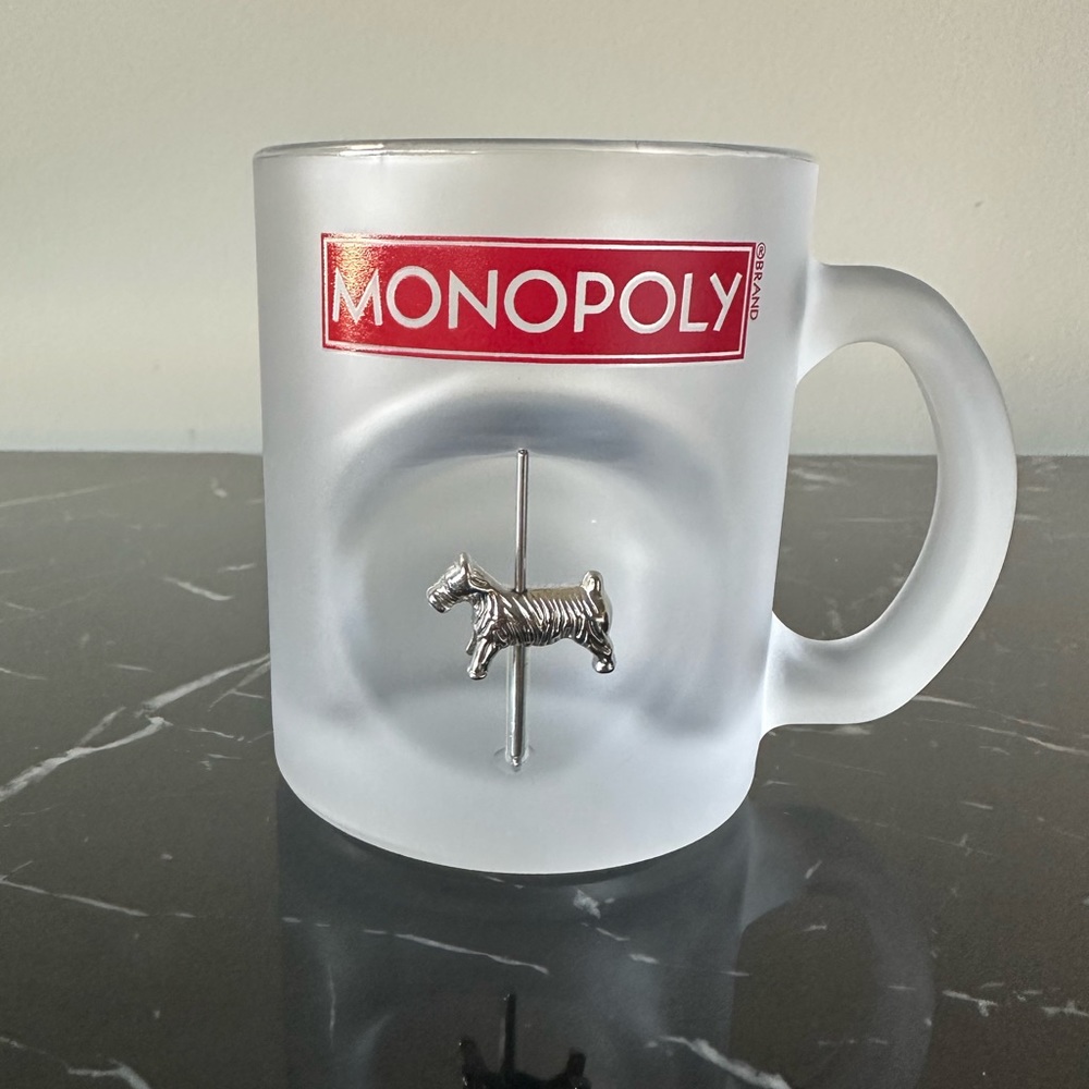 Monopoly Collectible Dog Frosted Mug Vintage